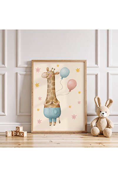 luxorpixels (Çerçevesiz) Sevimli Zürafa Çocuk Odası Poster