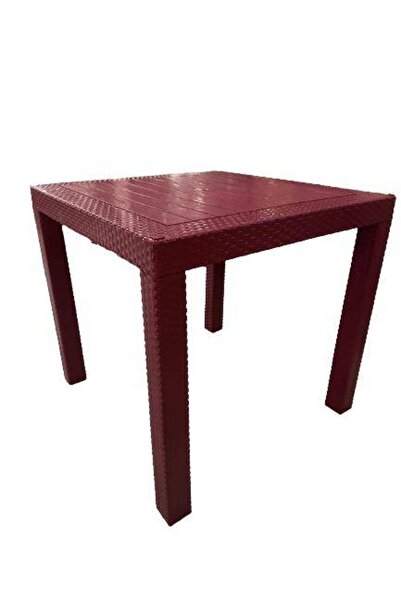OEMS Rattan Alayan Table - Burgundy Rattan Alayan Table