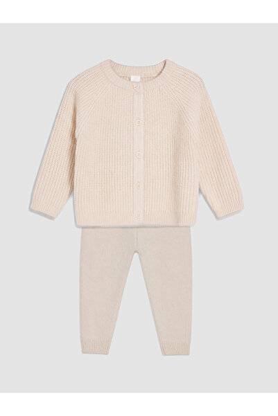LC Waikiki Lcw Baby Ecru Baby Boy Knitwear Set