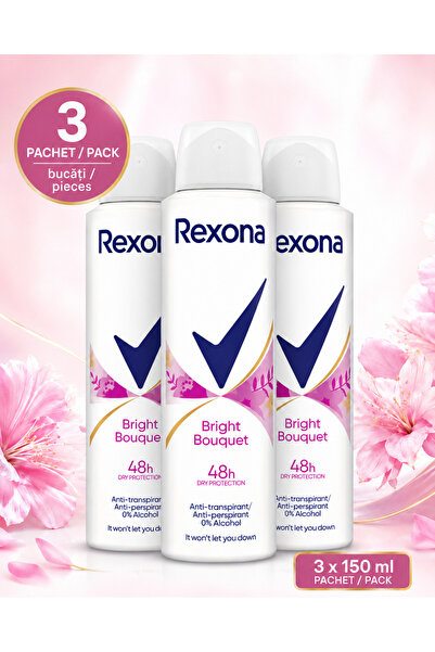 Rexona Set 3 x Spray Deodorant Bright Bouquet 150 ml