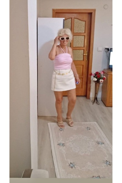 Butik Kadın bluz önü çift kat boyundan bağlamalı