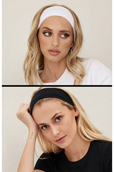 Monalisa Women's White Stretchy Cotton Bandana Hair Band
