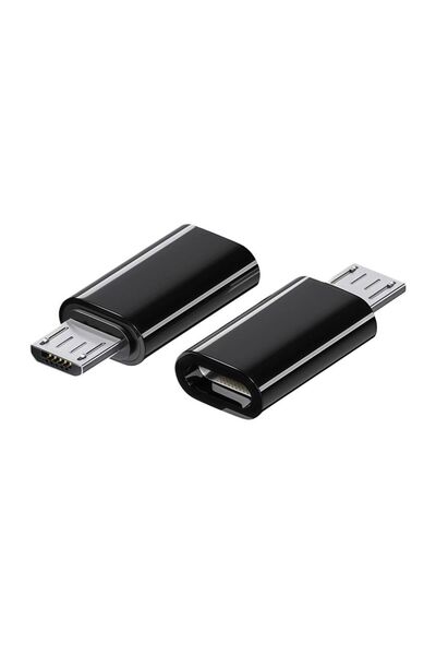 Choice5 Blackplastic2Pcs Mini Type C to Micro USB Android Charging Adapter Co...