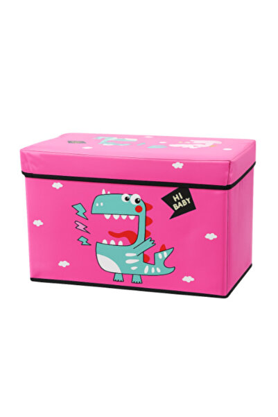 AtaPetGarden Cutie de depozitare pliabilă tip taburet ROZ 48x31x31 cm cu DINO...