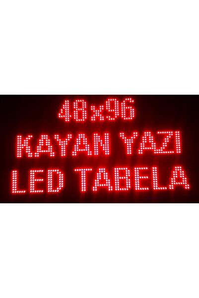 PUFFIN Kırmızı 48x96 Çift Yön Led Tabela Kayan Yazı Sıcaklık Göstergeli