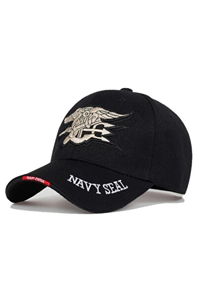Choice Black Unisex Seal Assault Team Embroidery Baseball Caps Spring and Aut...