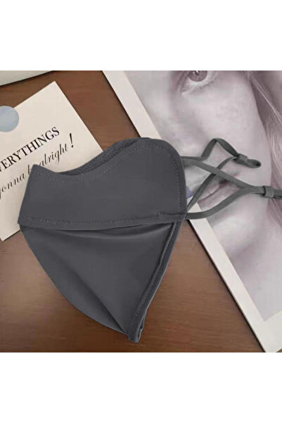 Choice1 dark grey Ice Silk Sunscreen Masks Summer UPF 50+ Women's Light Weigh...