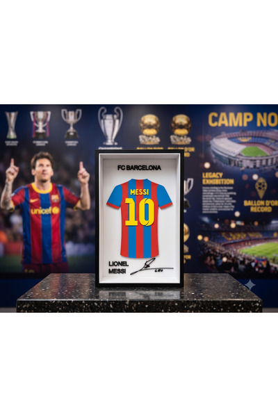 Küçükkaya 3D Lionel Messi Özel Tasarım 3D Forma Figürü / Çerçeveli Dekoratif ...