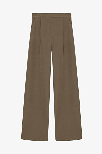 Quzu Ženske platnene pantalone PNT00914 kaki