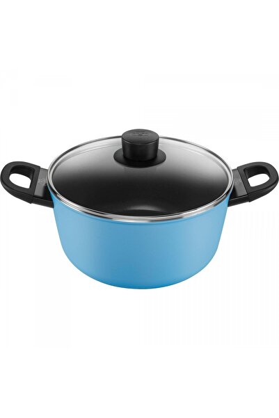BALLARİNİ Oala cu capac, 24 cm, Ballarini, Caprera, negru/albastru, 4.75 l