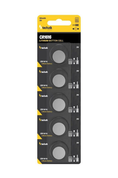 Technik Μπαταρία ρολογιού λιθίου CR1616 3V 5 τεμάχια