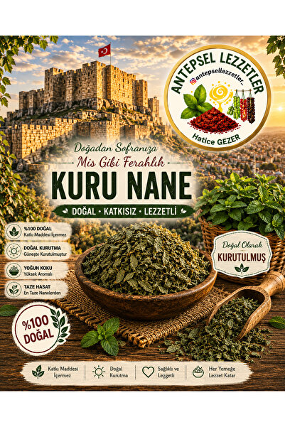 Güneşte Kurutulmuş Doğal Kuru Nane 250 GR