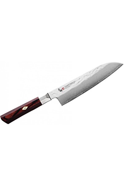MCUSTA Cutit Santoku Zanmai Supreme Hammered 18cm, otel VG-10, maner lemn pak...