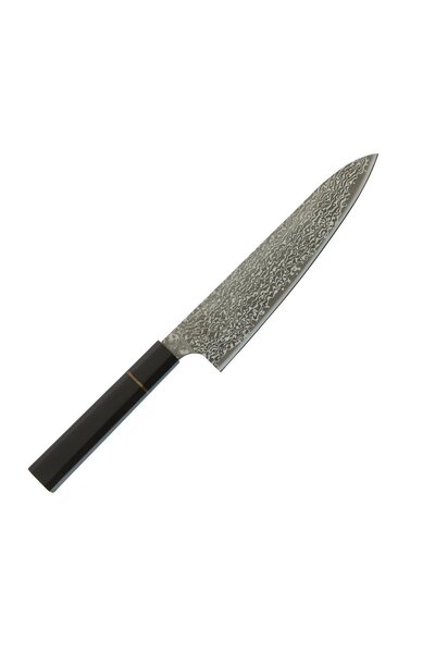 OEM Cutit de bucatar Dan Woo, otel damasc, lama 210mm, 168g, maner din lemn