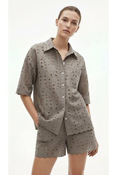 ROKH Women's Shorts Shirt Fisto Double Lined Set