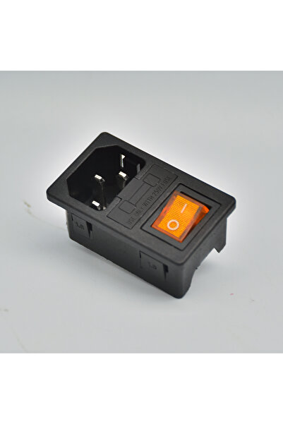 Choice1 YELLOW With 10A Fuse! Red Rocker Switch Fused IEC320 C14 Inlet Power ...