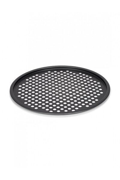 Patisse Tava perforata pentru pizza Patisse, Otel, 31cm, Negru
