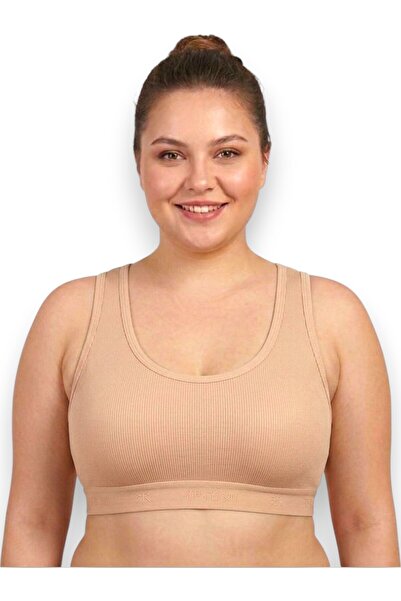 Fanilam Women's Thick Strap Padded Plus Size Bustier - Ribbed 100% Cotton Report