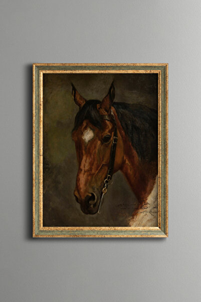 epiqart Horse Head - Vintage Patterned Painting - Fine Model