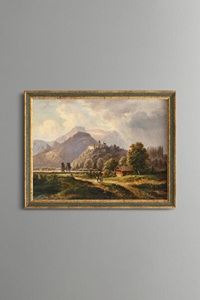 epiqart Glanegg Castle - Vintage Patterned Painting - Fine Model