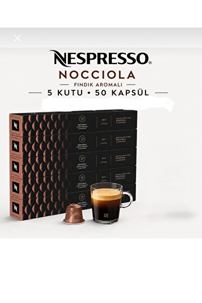 Nespresso Nocciola Fındık Aromalı Kapsül Kahve 5 Kutu
