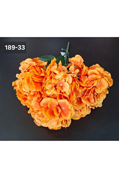 LUCIDIUSDECOR Buchet cu hortensii artificiale portocaliu intens - 52cm