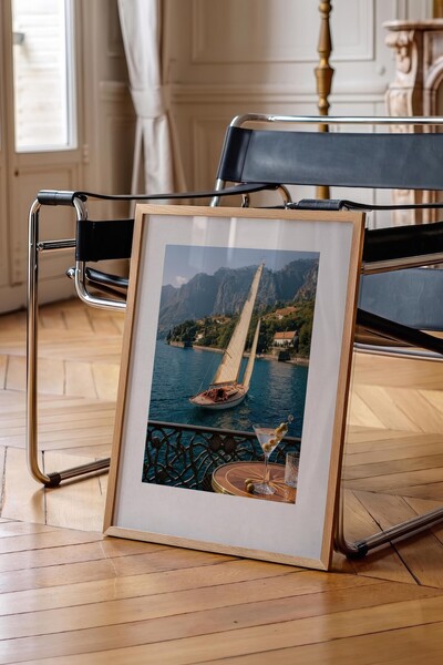 Postifull Sailing and Seascape Poster, Wooden Framed Poster, Old Money Series...