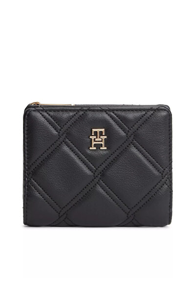 Tommy Hilfiger Kadın Metalik TH Logolu Dikiş Detaylı Banknot Bölmeli Suni Der...