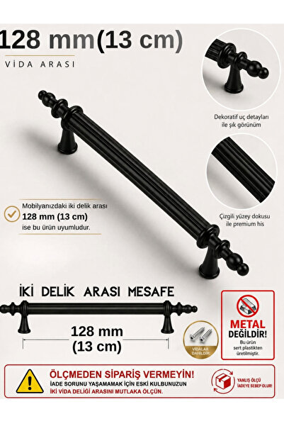 Arion Lüx Dolap Çekmece Kulpu Kumru Kulp 1 Adet 128mm Mobilya Kulpları , Sert...