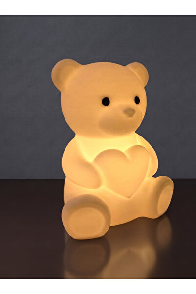 Riva Self Kalpli Ayıcık Tasarımlı 3D Baskı Tealight Mumluk / Dekoratif Ambiya...