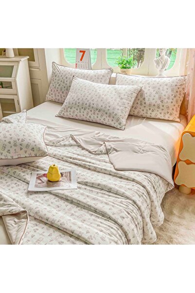 JOJO HOME Pilota premium de vara racoroasa, rece la atingere, 200x230cm + 2 f...