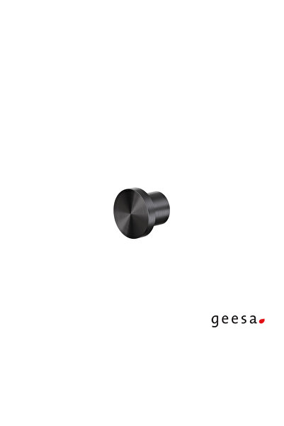 Geesa Opal Άγκιστρο Μπάνιου Μονό με Βίδες Φ2,5εκ Black Brushed Pvd