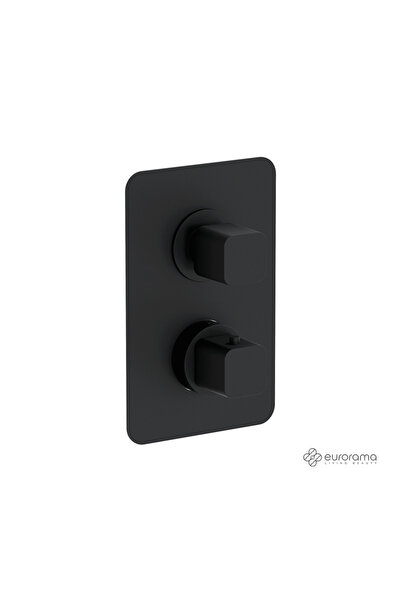 Eurorama QUADRA Thermo ΜΙΚΤΕΣ Black matt Θερμοστατικός μίκτης εντοιχισμού 2 ή...