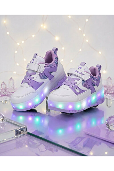 BURUNİ Kız- Erkek Çocuk Patenli Ayakkabı | LED Işıklı Tekerlekli Spor Sneaker
