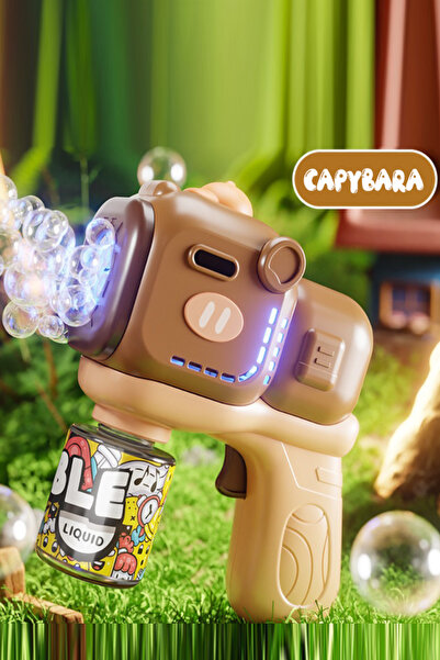 Pofika Capıbara,Kuromı,My Melody,Stıtch Köpük Baloncuk Tabancası Otomatik Pil...