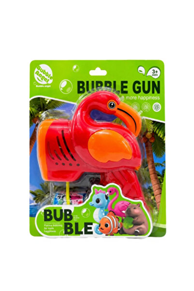 Pofika Pilli Balık , Flamingo Köpük Tabancası Otomatik Baloncuk Makinesi Işık...