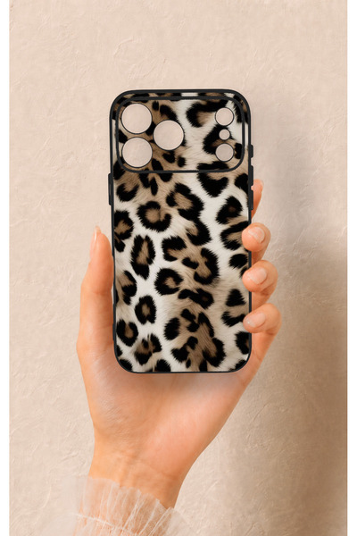 Vip Case iPhone 17 Pro Max Uyumlu Leopar Derisi Desenli Silikon Kılıf