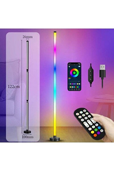 YANCI مصباح أرضي RGB قابل للتعتيم لحماية العين مع جهاز تحكم عن بعد |   إضاءة ...