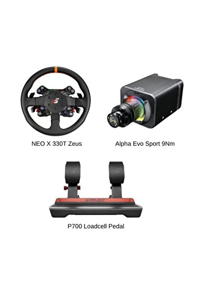 SİMAGİC Alpha Evo Sport Neo X 330T Zeus P700 Direksiyon Seti Bundle