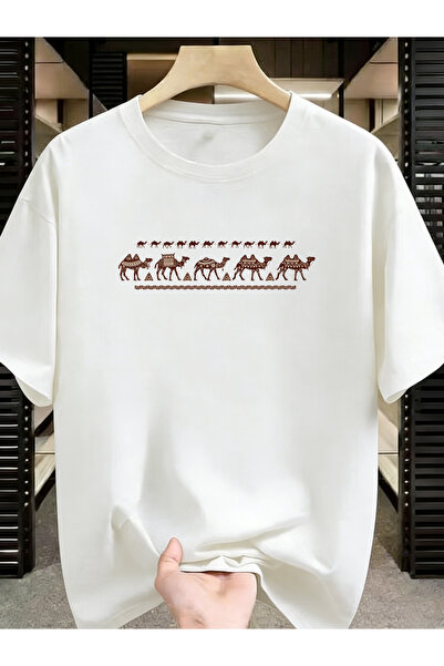 SAUDI Men and Women's 100% Cotton T-Shirt - Oversized Crew Neck Short Sleeve ...