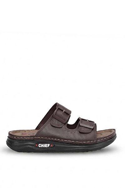 Ayakkabı Fuarı Elit Asemtr05 Men's Flat Slippers Brown