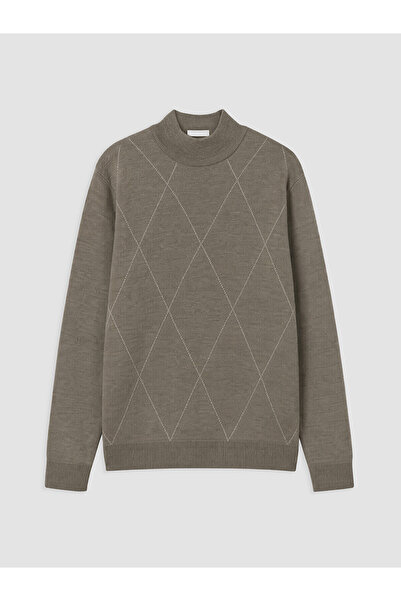 LC Waikiki Vizyon New Season Half Turtleneck Diamond Patterned Men's Knitwear...
