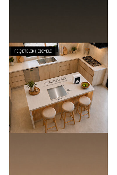 Stainless Art Stainless Steel Kitchen Countertop Protector Napkin Holder with...