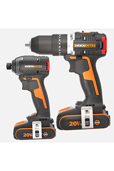 Genel Markalar WX925 20Volt/2.0Ah Çift Akülü Kömürsüz Profesyonel Şarjlı Darb...
