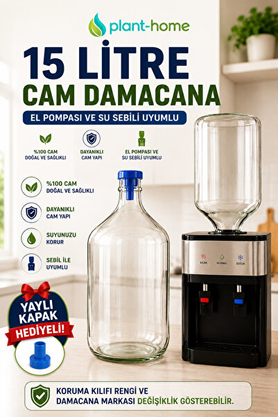 plant-home 15 Liter Glass Bottle 100% Glass |   Compatible with Dispenser and...