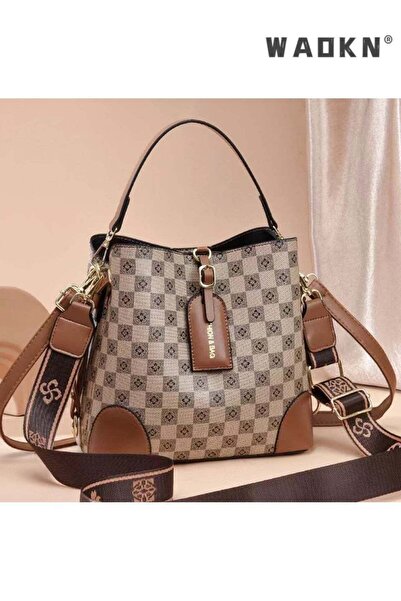 WAOKN Women's Simple Large-capacity Shoulder Bag with 2 Types of Shoulder Str...