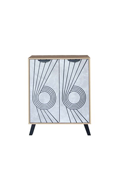 Malizia Shoe Cabinet 4 Shelves 2 Doors Malaysia Wood 75X33X94Cm Wood Color an...