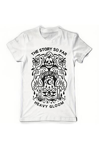 NOURAM تي شيرت The Story So Far Heavy Gloom Sketon للرجال والنساء - قميص قطني...