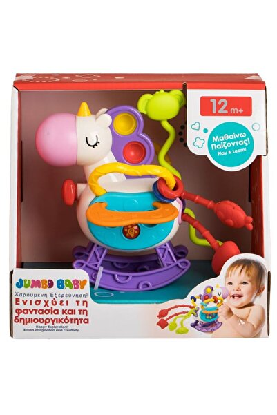 Jumbo Jucărie educativă de abilități Unicorn cu efecte sonore, Jumbo, 15x6x18 cm