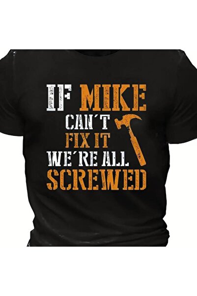 1001 Line تي شيرت مطبوع عليه IF MIKE للرجال والنساء على الموضة الإنجليزية